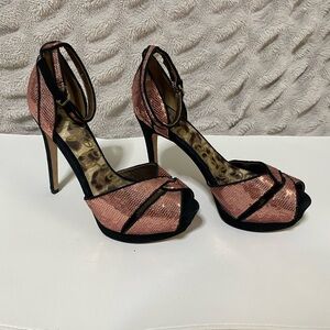 SAME EDELMAN Pink Sequin Heels